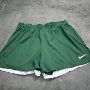Nike Dri-FIt Women's Slim Fit Athletic Shorts, Size Medium, Green/White